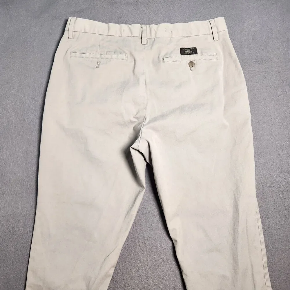 Banana Republic Pants Men 34X30 (33X29) Cliff Gray Lived In Chino Athletic Fit